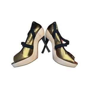 NWT Marni Bronze Heels size 38